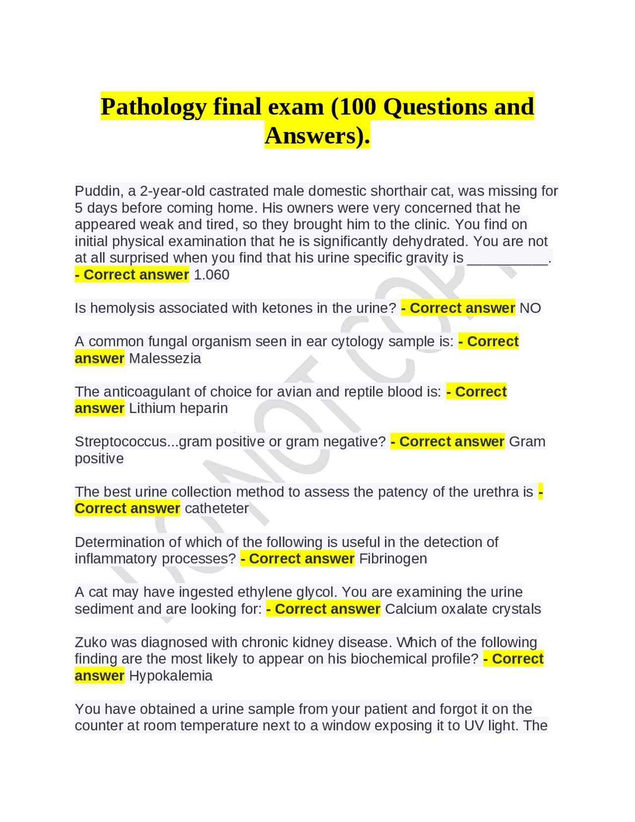 final exam microbiology with answers une