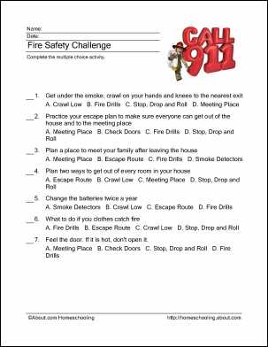 fire safety exam questions and answers