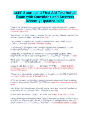 first aid training exam answers