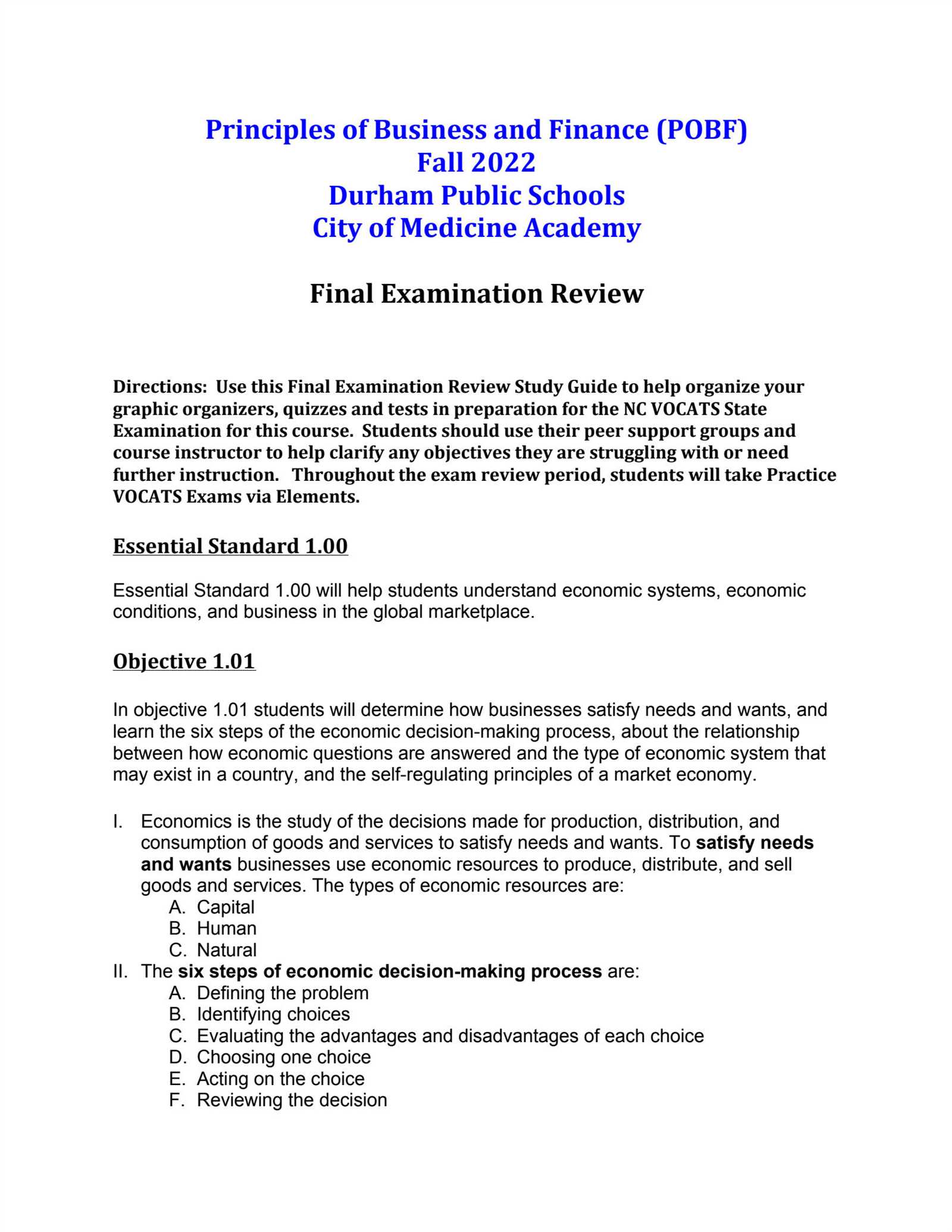 flvs economics final exam answers