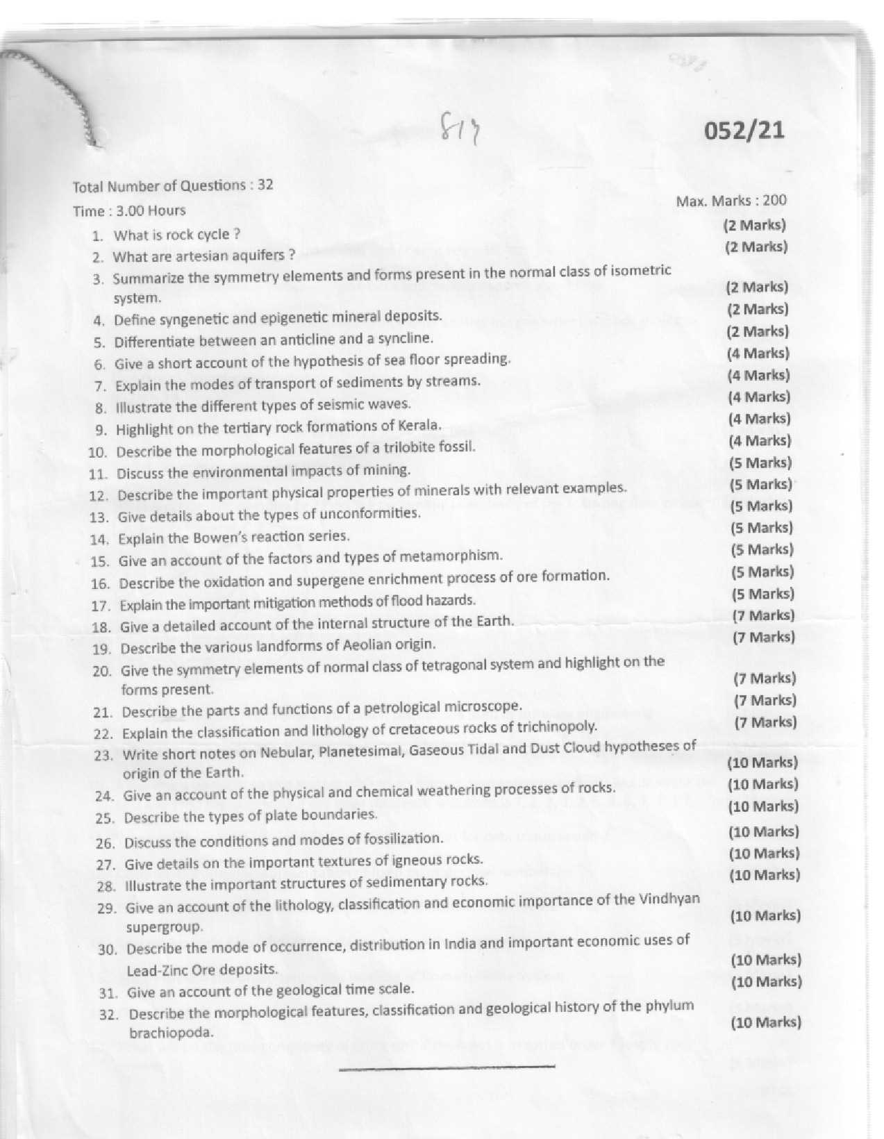 forest exam questions and answers