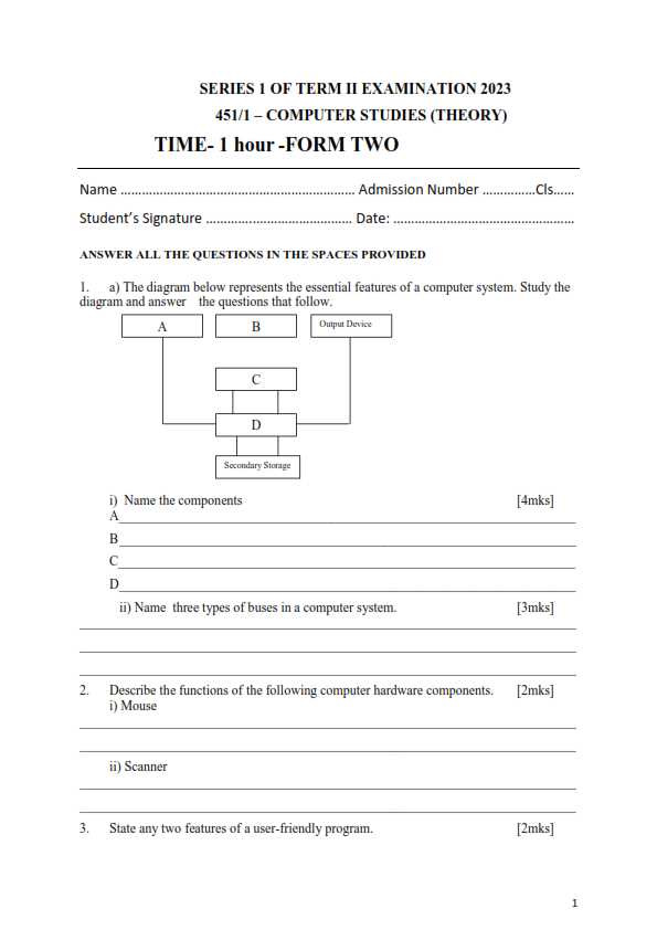 form 2 science exam paper with answer hk