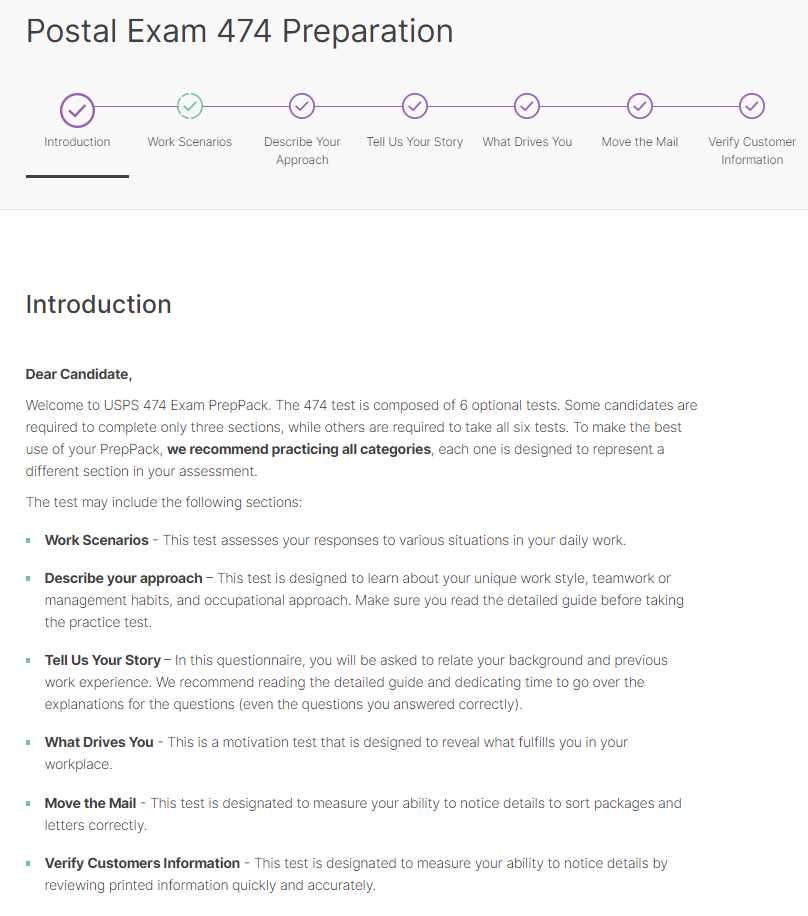 free practice postal exam 473