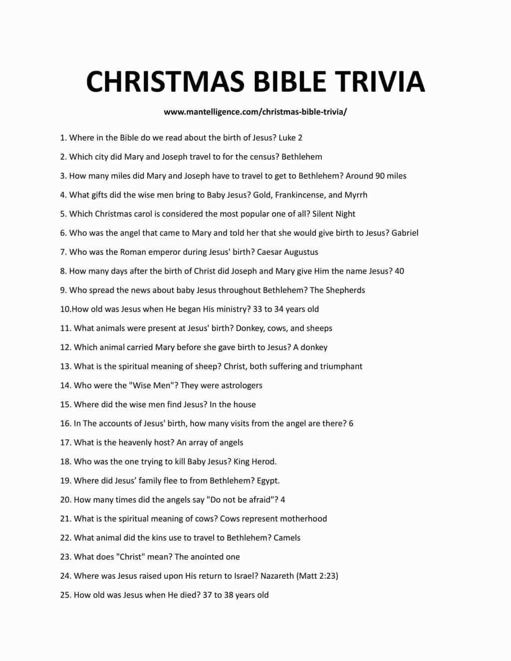 fun bible trivia questions and answers