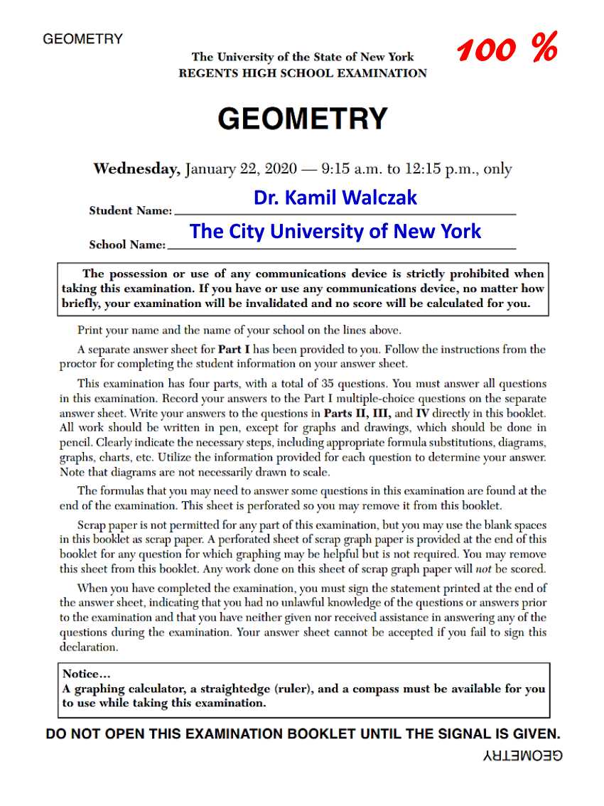 geometry ccss regents exam 0817 answers