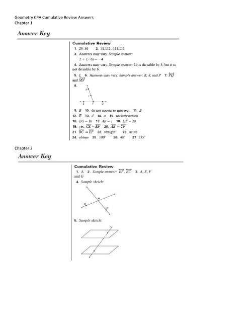 geometry chapter 7 review answers