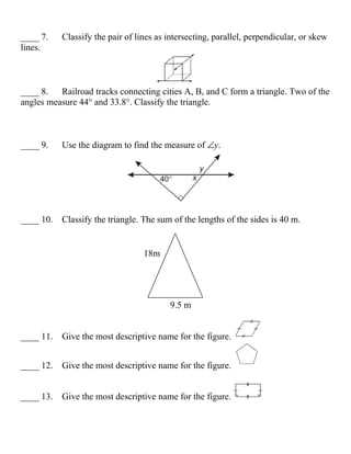 geometry chapter 7 review answers