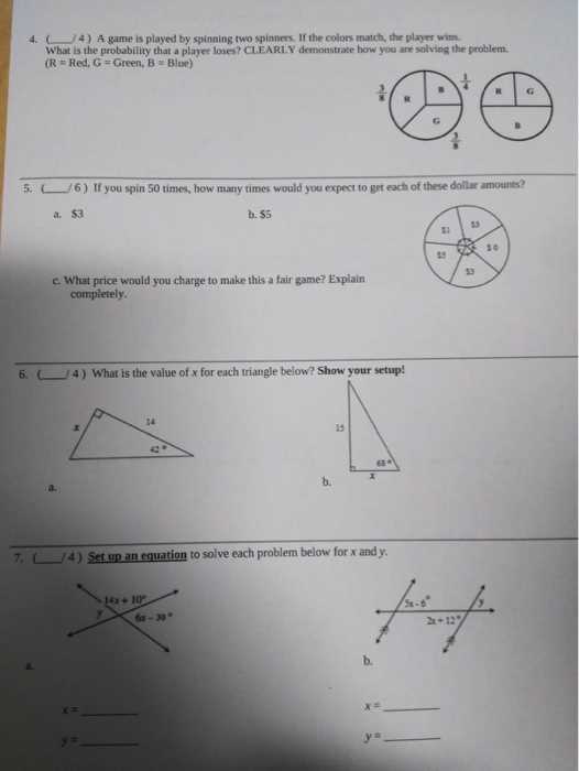 geometry semester 1 exam review answer key