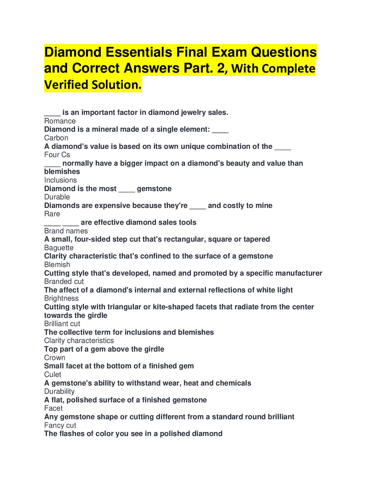 gia colored stone essentials final exam answers