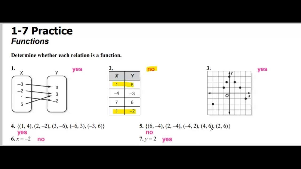 glencoe algebra 2 skills practice answers