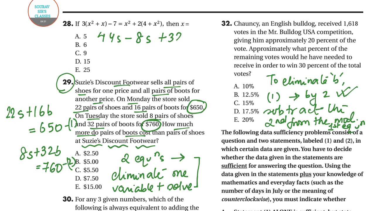 gmat practice exam 1 answers