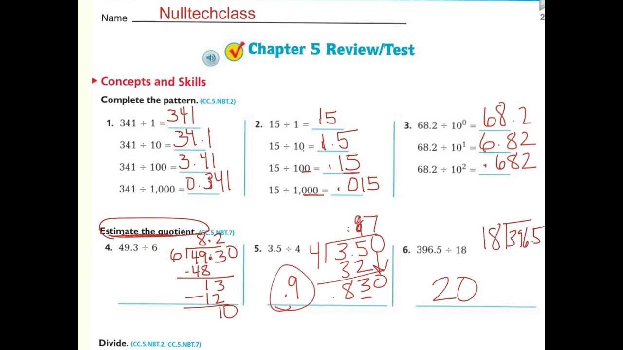 go math 5th grade homework book answers