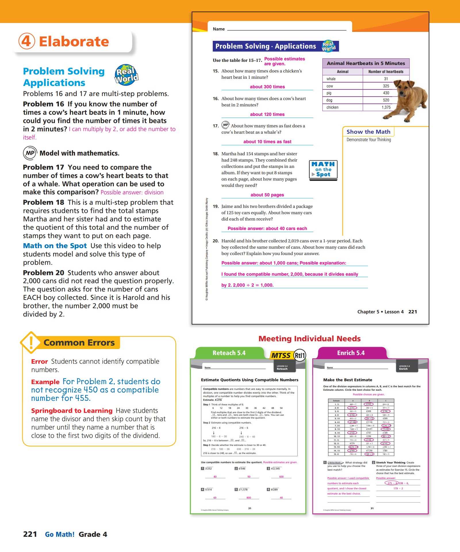 go math standards practice book grade 4 answer key