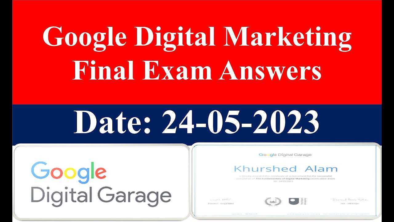 google digital marketing course final exam answers