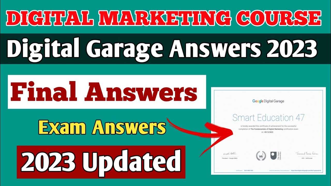 google garage final exam answers