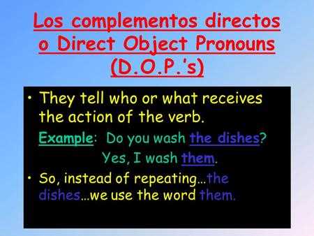 gramatica a direct object pronouns answers