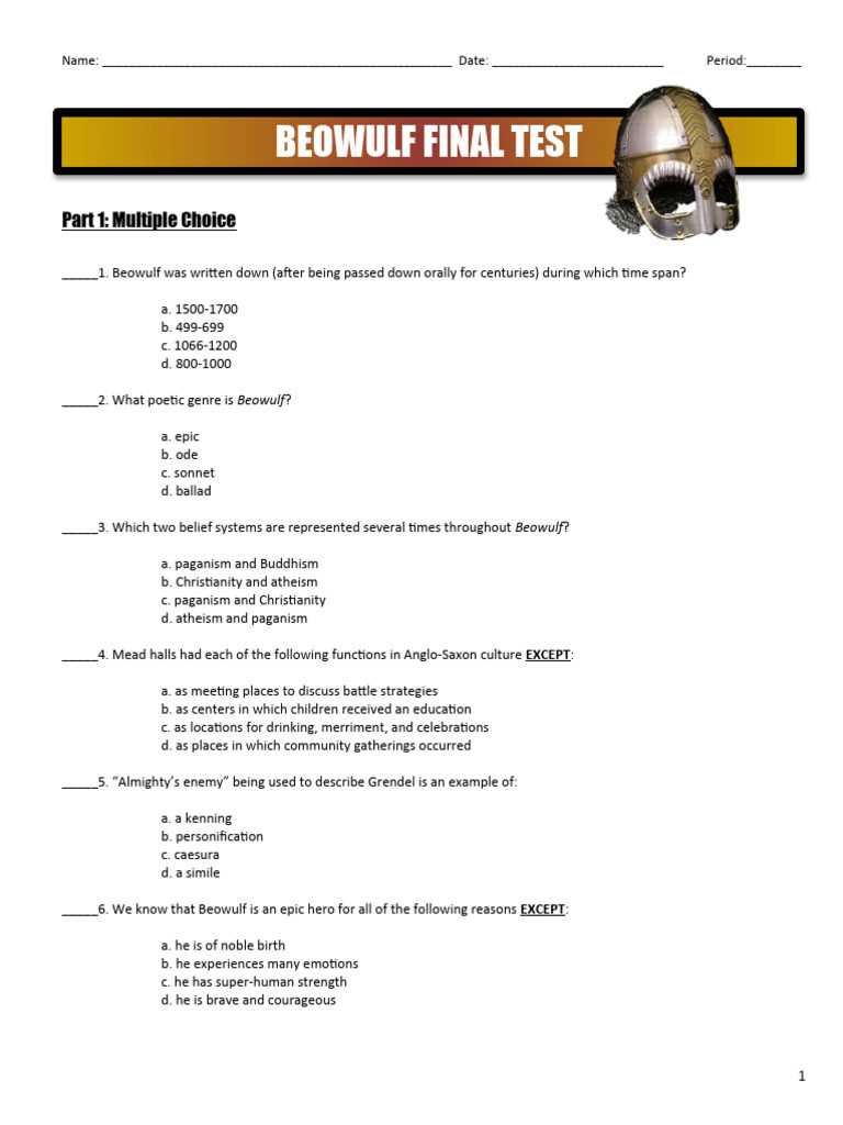 grendel test questions and answers