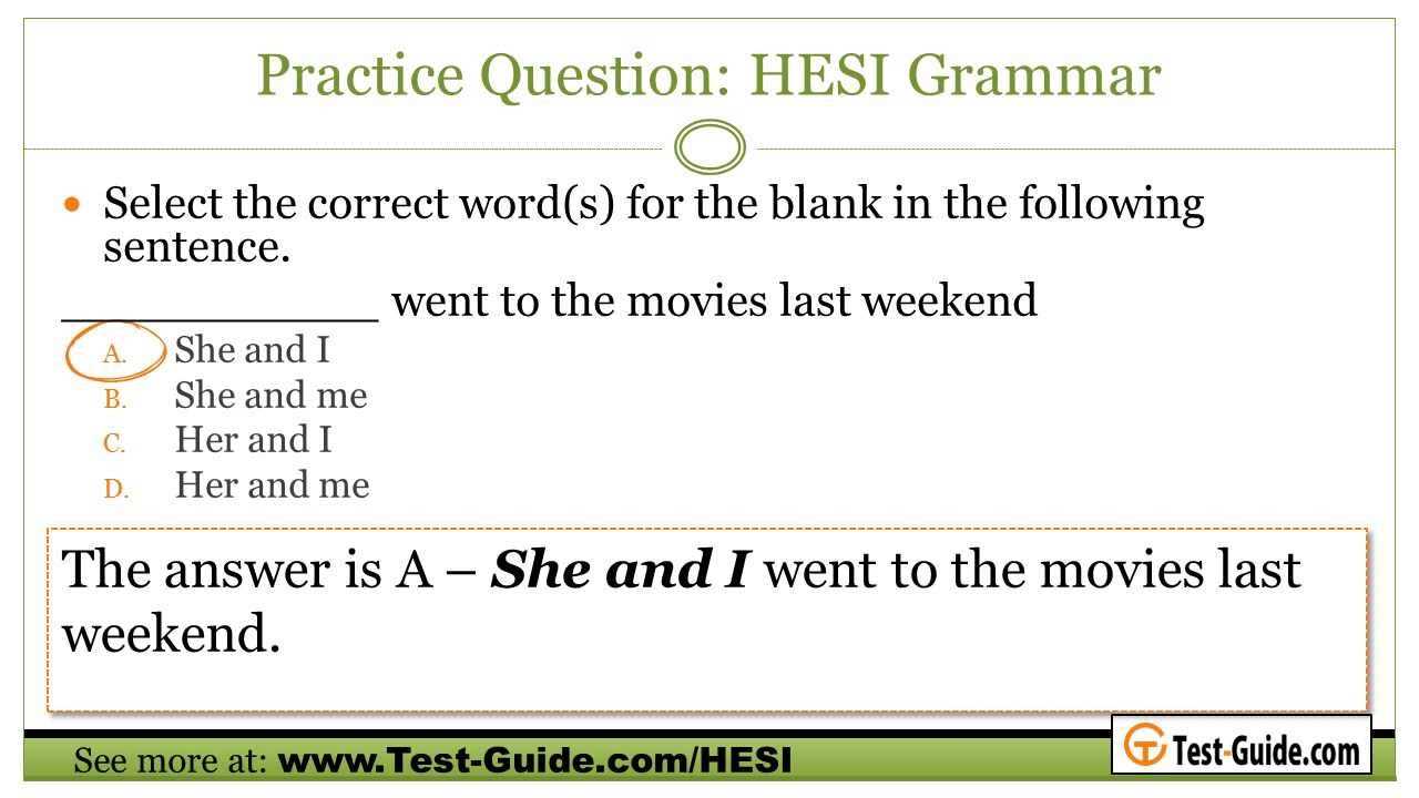 hesi exam answers