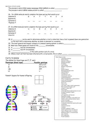 high school biology final exam study guide