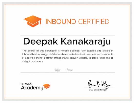 hubspot inbound marketing certification exam answers