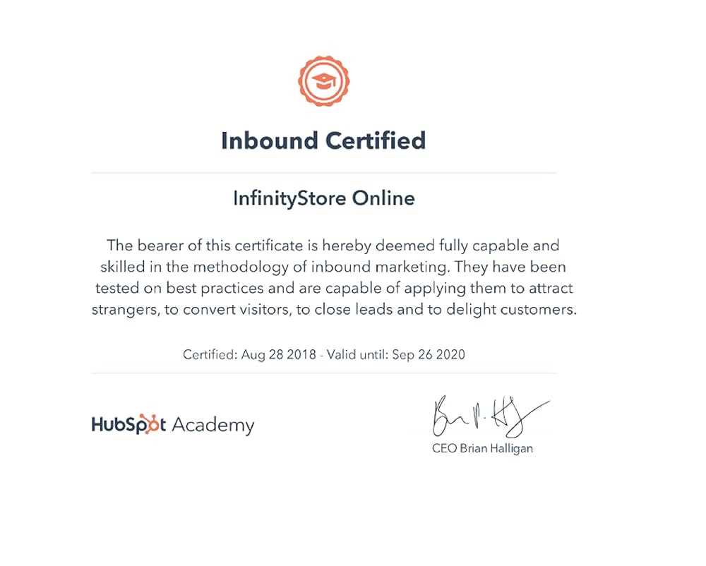 hubspot inbound marketing certification exam answers