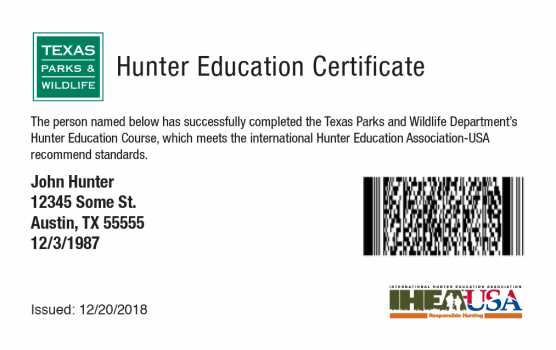 hunter ed certification exam answers