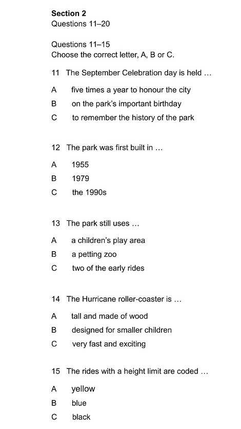 ielts exam samples with answers