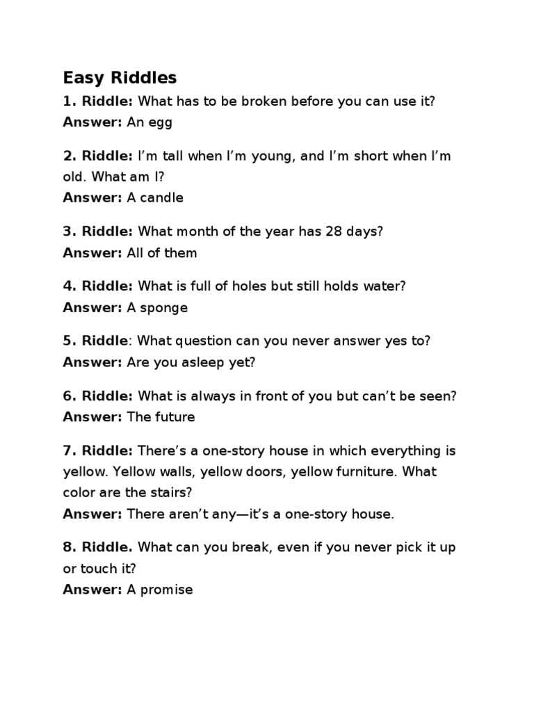 impossible riddles with simple answers