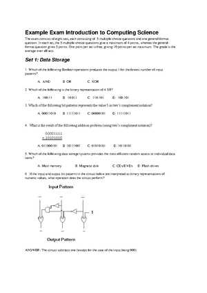 introduction to computer science exam questions and answers