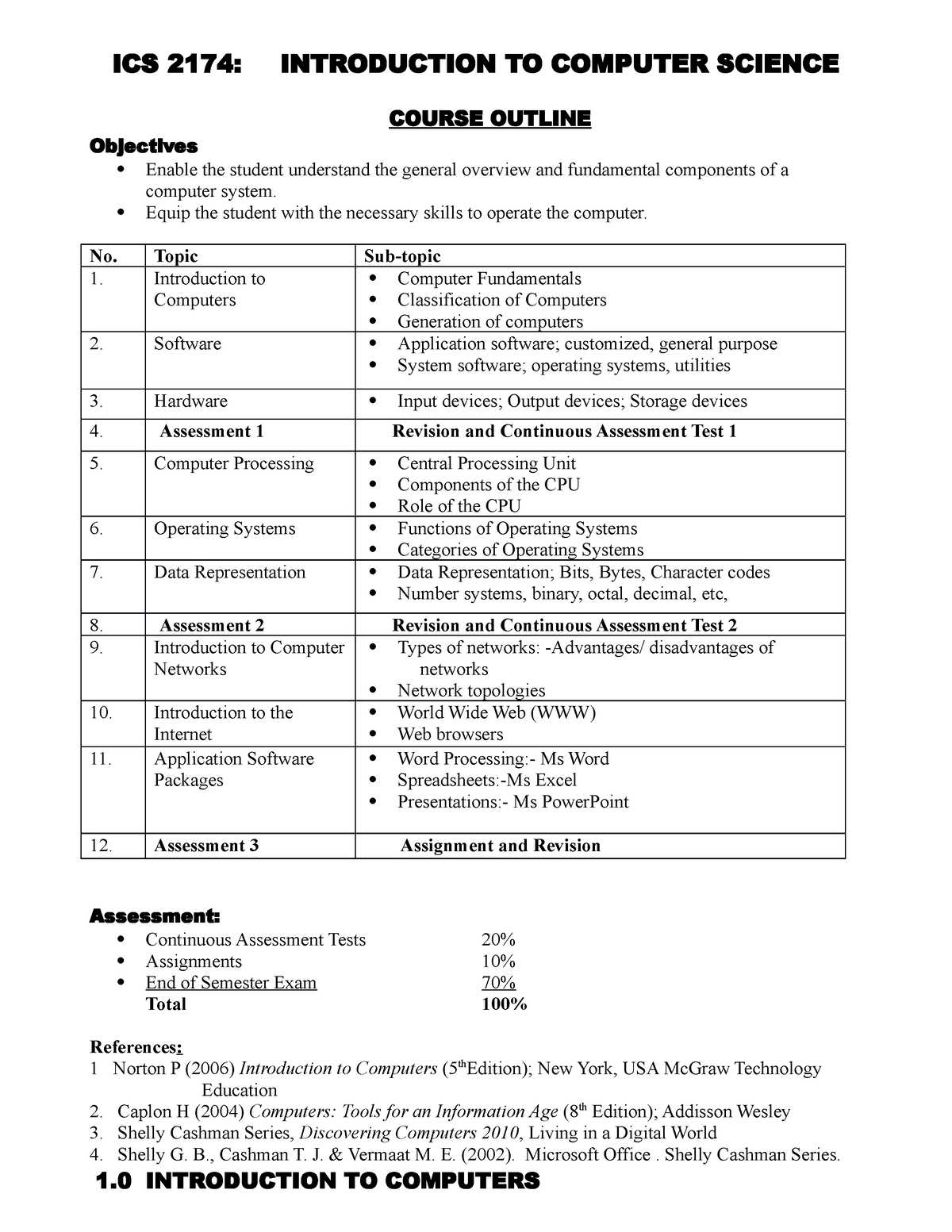 introduction to computer science exam questions and answers