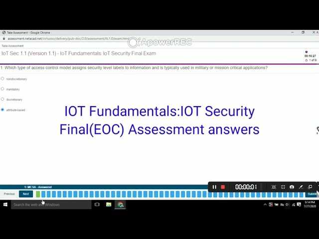 iot final exam answers