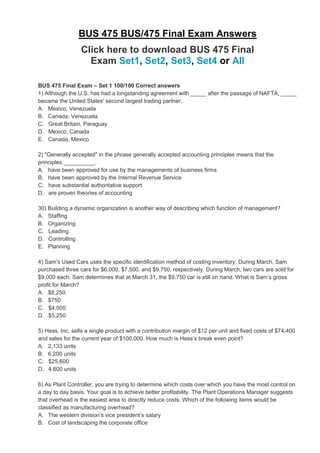 is 0100.c final exam answers