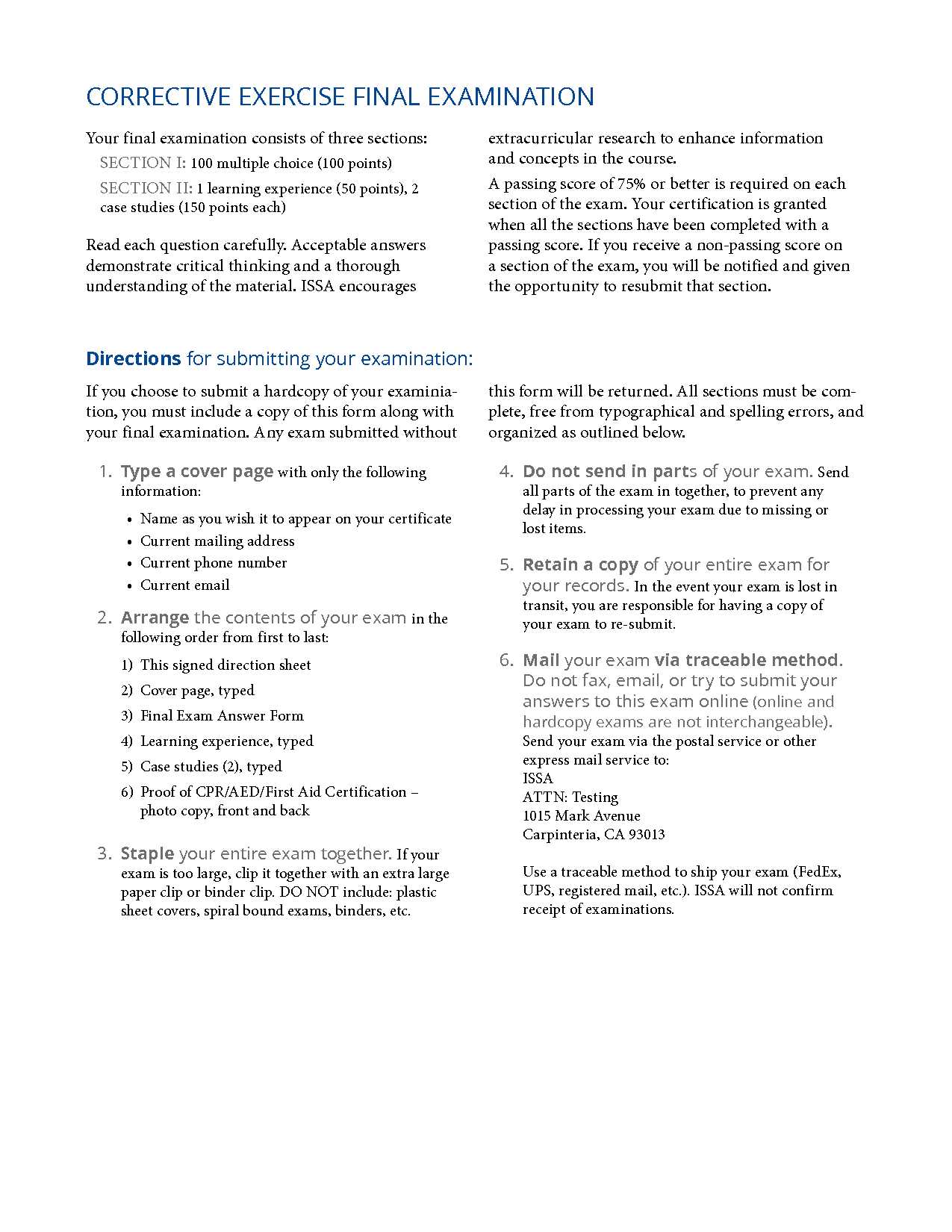 issa glute specialist exam answers