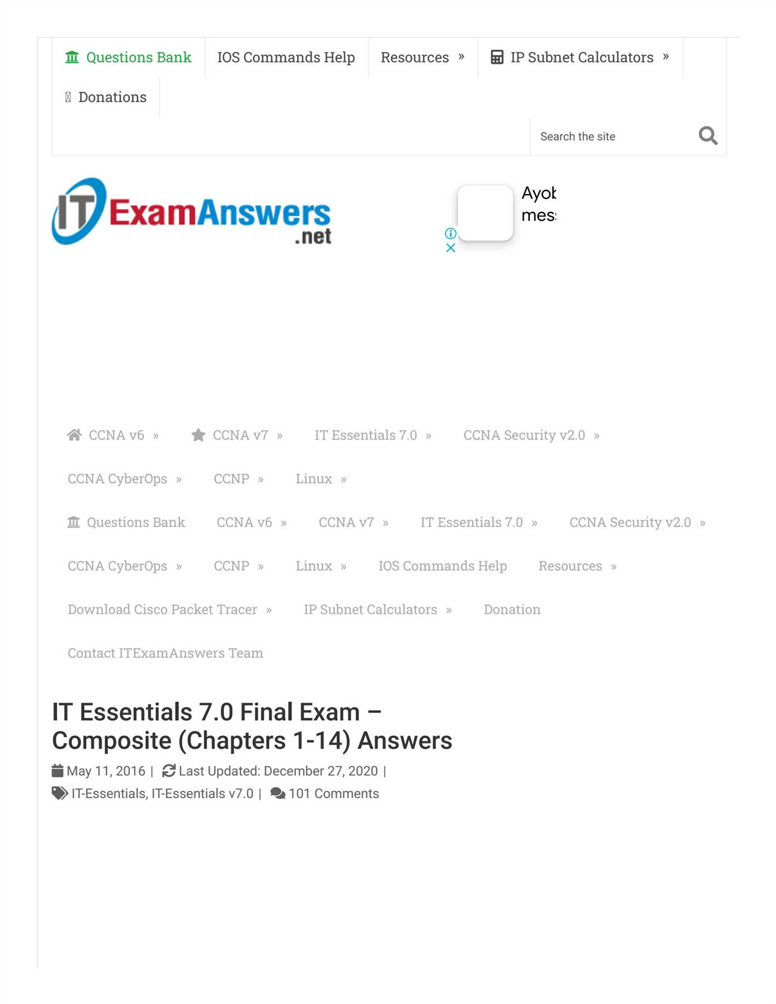 it essentials 7.0 chapter 5 exam answers