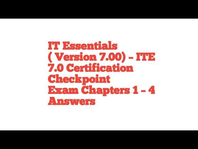 it essentials 7.0 chapter 5 exam answers