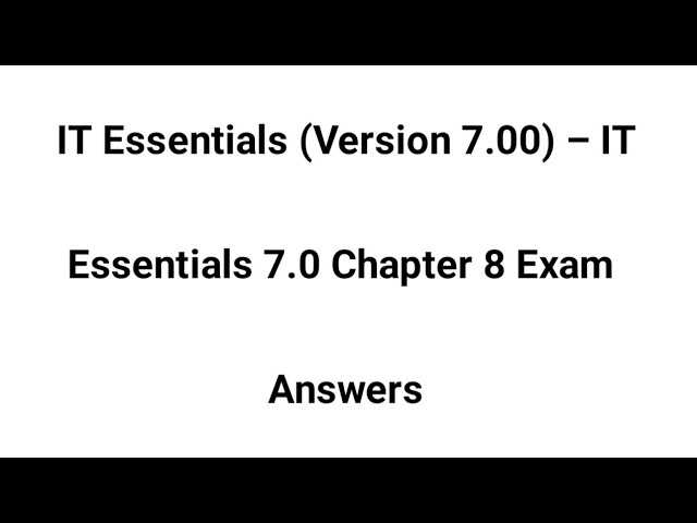 ite chapter 8 exam answers