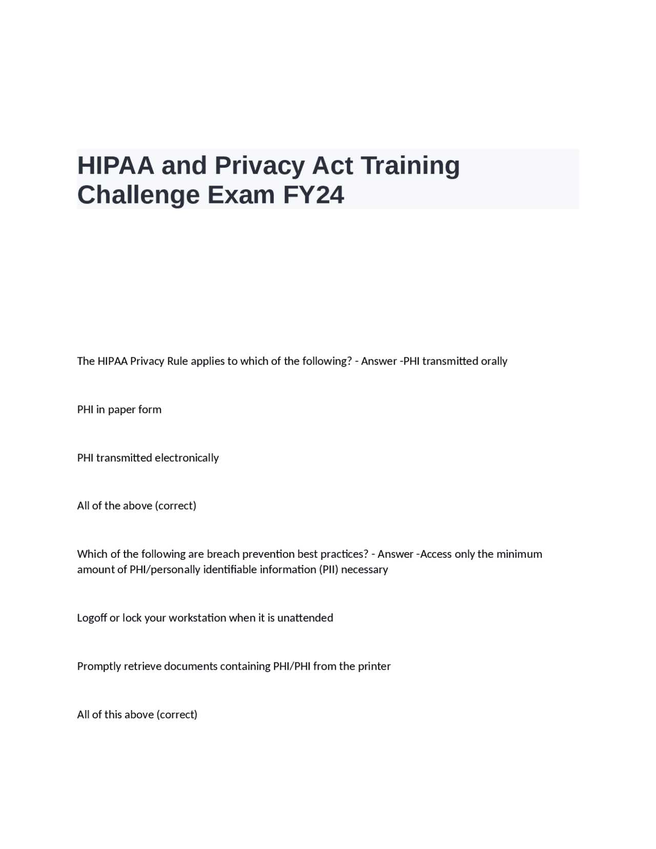 jko hipaa training challenge exam answers