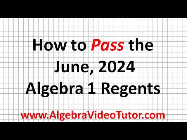 june 2025 algebra 1 regents answers