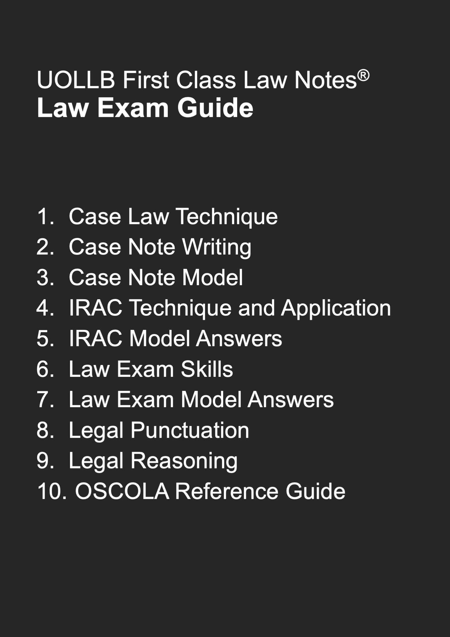 law school exam answer example