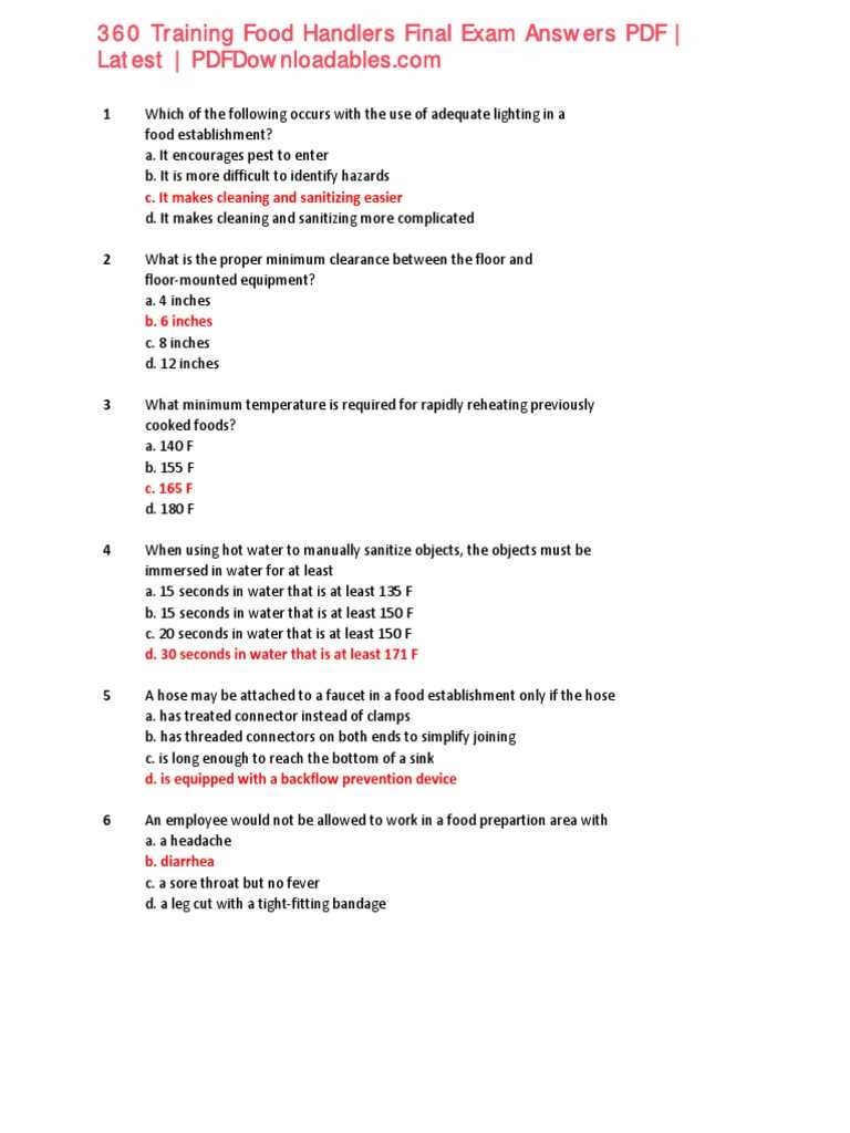 learn2serve food handlers test answers