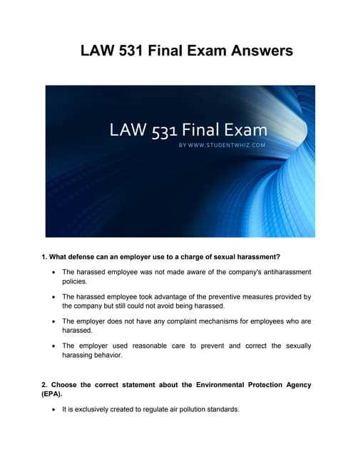 legal environment of business final exam answers