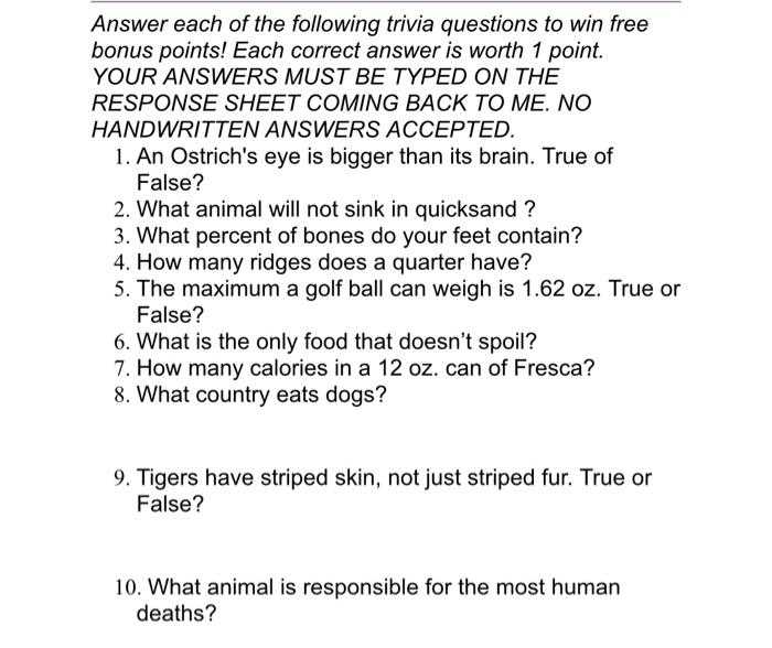 live prize trivia free answer