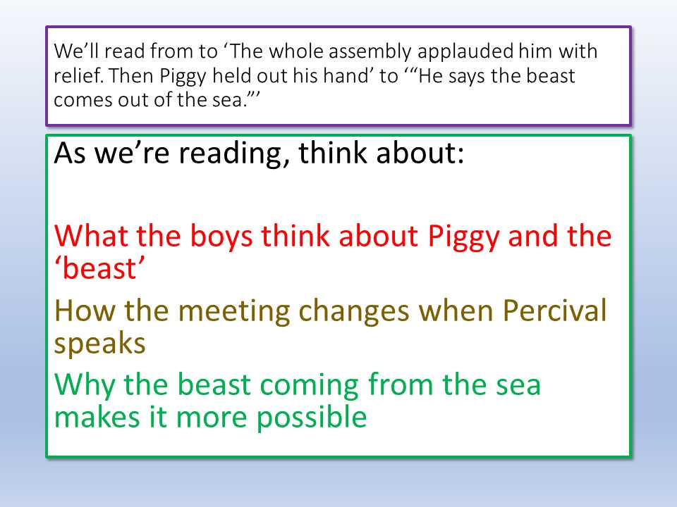 lord of the flies chapter 5 questions and answers