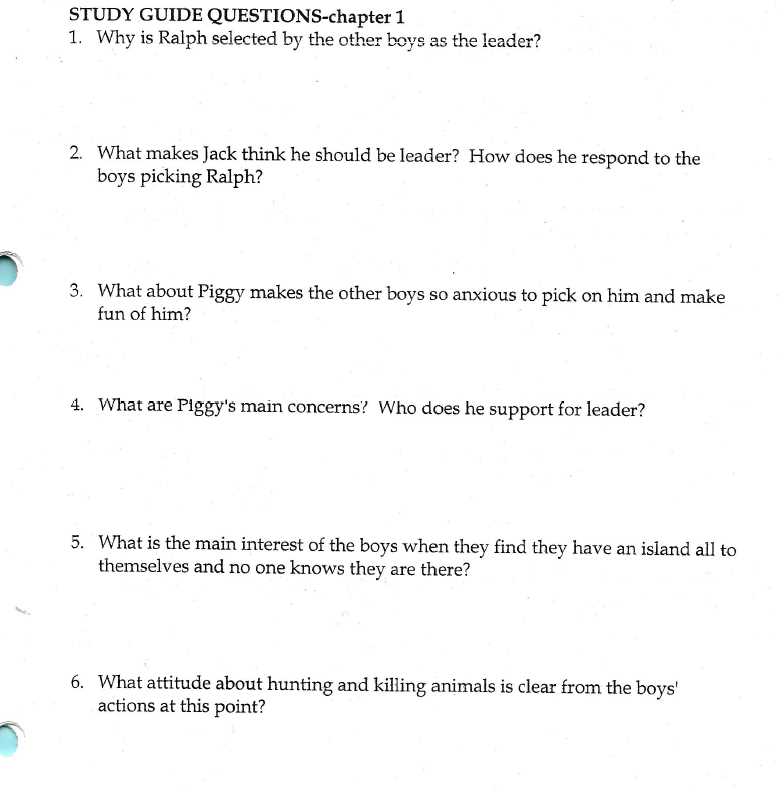 lord of the flies questions answers