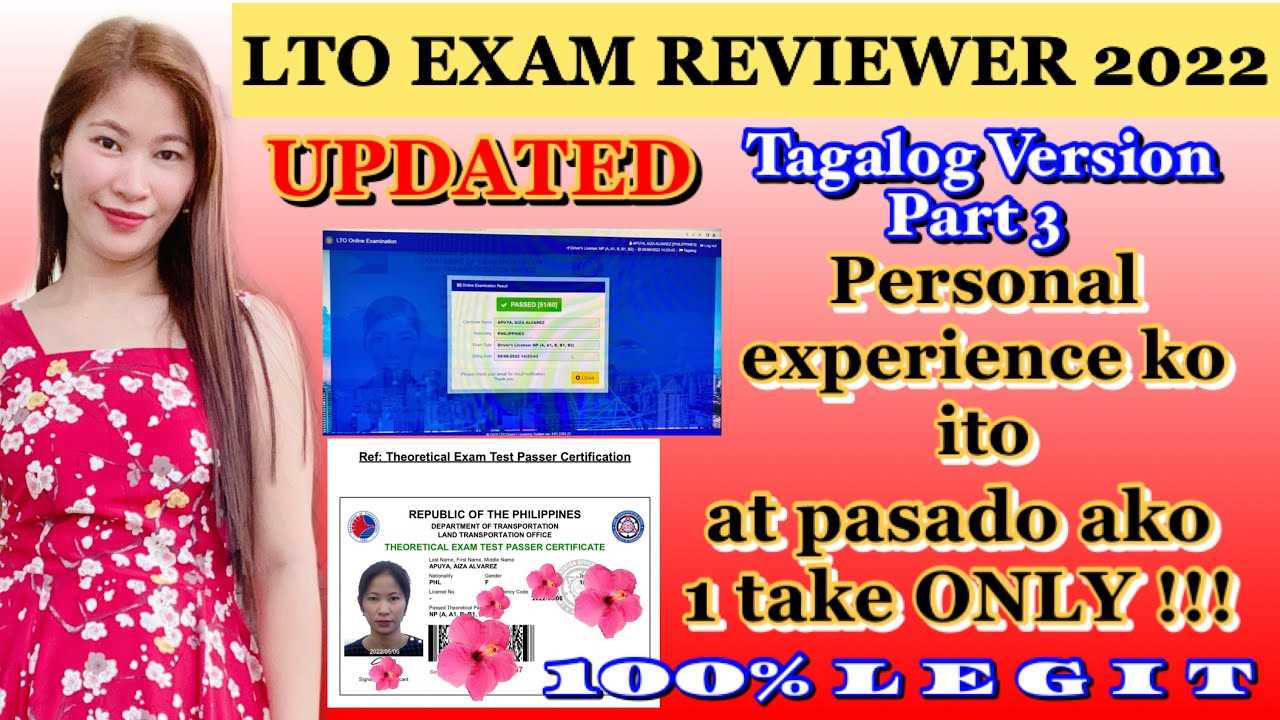 lto exam reviewer with answer tagalog