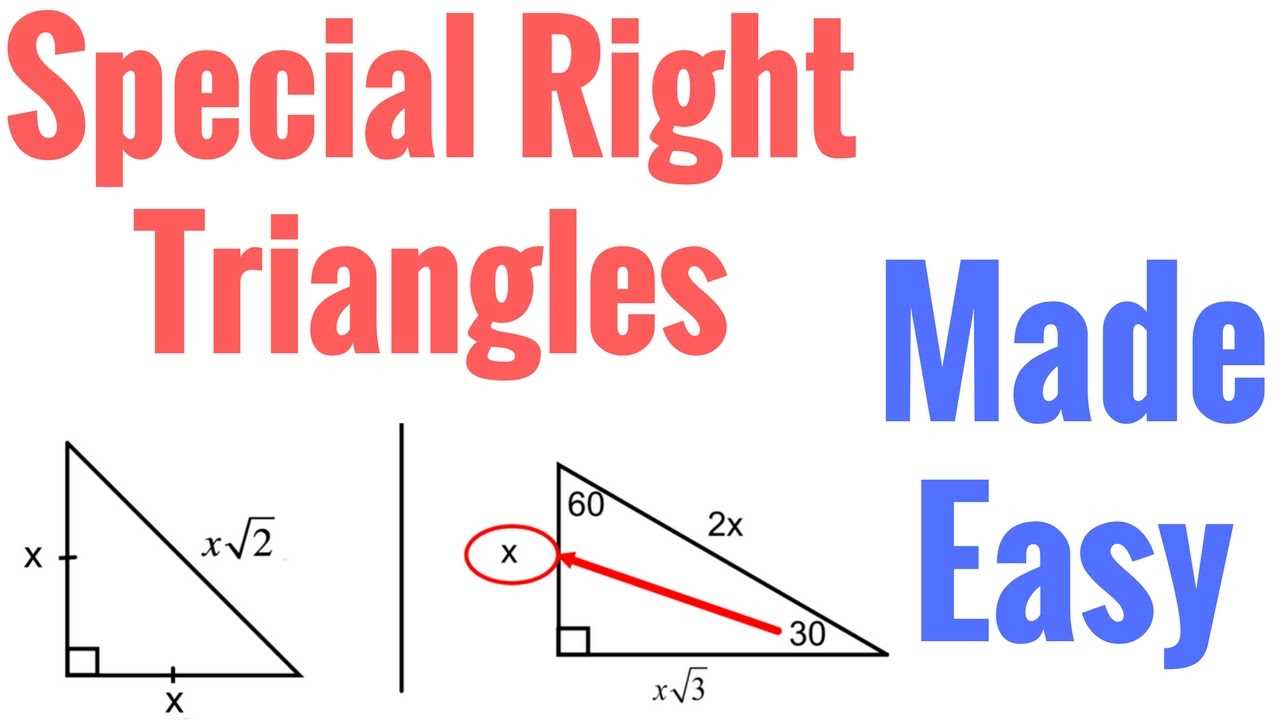 math 2 special right triangles answers