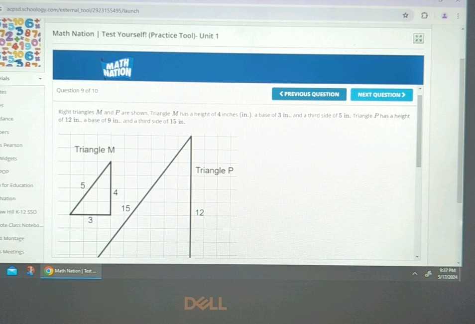 math nation test yourself answers