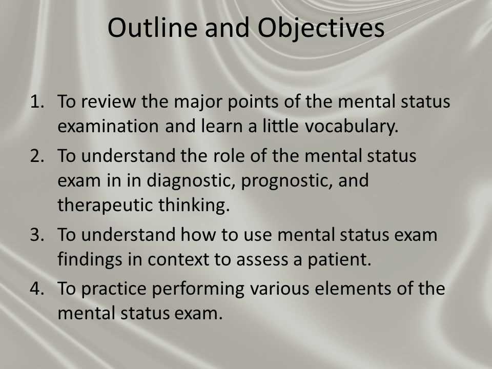 mental status exam affect descriptors