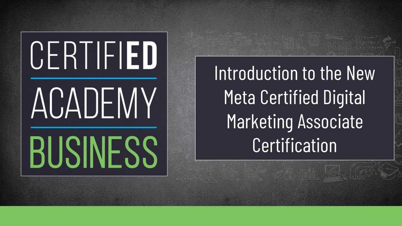 meta certified digital marketing associate exam answers