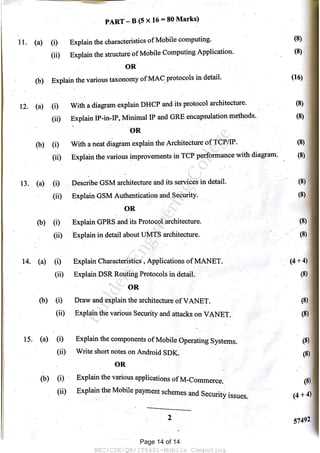 mobile computing exam questions and answers